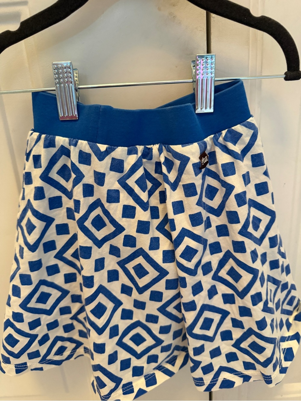 Tea Collection Blue & White Patterned Skort
